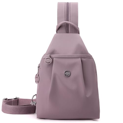 Ysaca Waterproof 2-Way Commuter Bag, Large Capacity Oxford Convertible Shoulder Tote, Anti-Theft Travel Bag for Women, Stylish Multi-Compartment Work & Fitness Backpack (Purple)