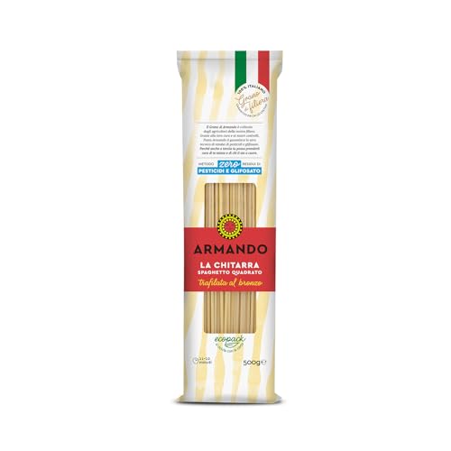 Armando, La Chitarra - Spaghetto quadrato, Pasta di Semola di Grano Duro di Filiera 100% Italiano - Trafilata al bronzo - 21 confezioni da 500 gr