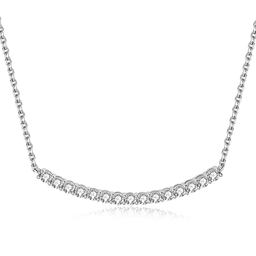 Jewelrypalace APN441799 Round Cut Cubic Zirconia Bar Collar Pendant Necklace cover