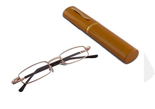 Image of Unisex Rectangular Metal Full Frame Power Reading Glasses