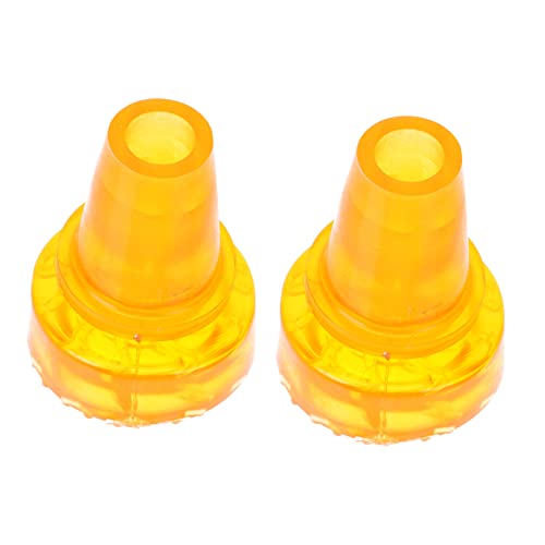 IWOWHERO 2pcs Crutches Non-Slip Mat Crutch Accessories Wubber Walker Tips Replacement Crutch Walker Cane Foot Stick Foot Cover for Crutch Pole Anti- Crutch Foot Covers Foot Pad PVC Orange