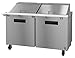 Hoshizaki SR60A-24M, Refrigerator, Two Section Mega Top Prep Table, Stainless Doors
