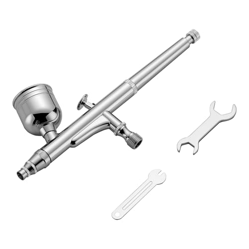 Wiltec Airbrush Pistole Typ HS-30-1, Air Brush mit 0,3 mm Düse und Flüssigkeitsbecher 7 ml, präzise Airbrushpistole für Nägel, Tattoo, Modellbau