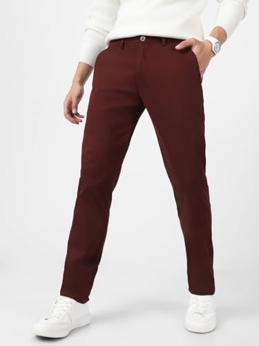 Image of Urbano Fashion Men's Cotton Light Weight Non-Stretch Slim Fit Casual Trousers