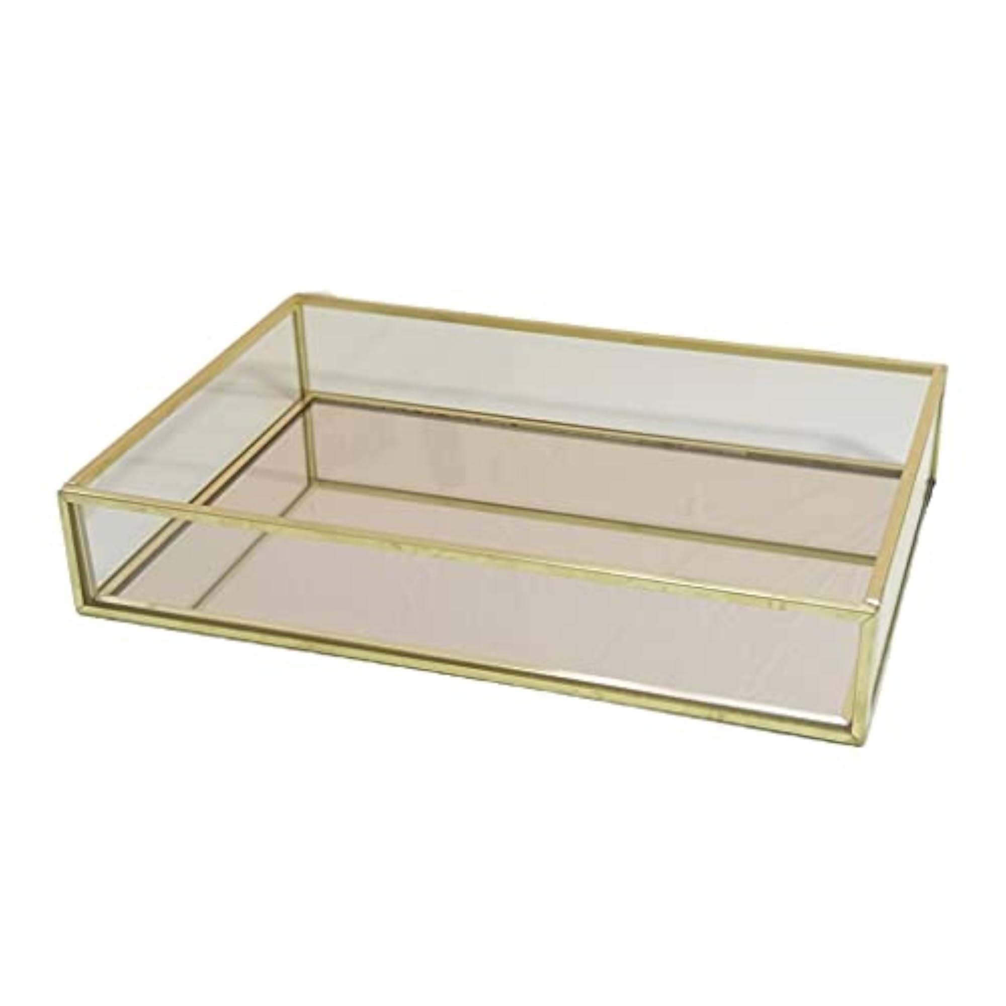 Retro Glass Mirror Decorative Storage Tray