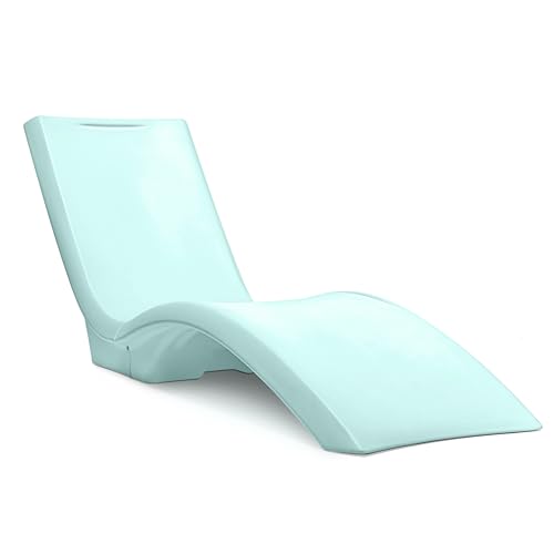 Image of Step2 Vero Pool Lounger, Outdoor /Indoor Waterproof Patio Furniture, Pool Lounge Chair, Use in Pools Up to 12-Inches of Water or Poolside Ledge, Made of Durable Plastic, Weighted, Julep