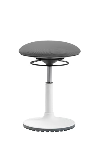 TOPSTAR Living Chair Move höhenverstellbarer Bürohocker, ergonomischer Arbeitshocker, drehbarer Sitz, Sitzhöhe von 45-58 cm, grau