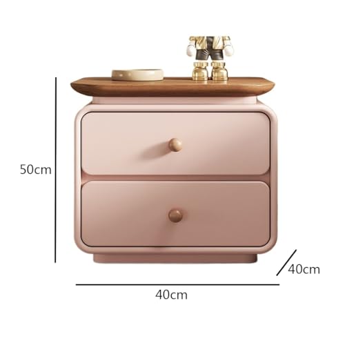 Table de chevet en bois rose compacte pour ranger les petits objets - 4