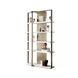 Bookshelves and Bookcases Living Room Light Luxury Bookcase Display Rack Office Rack Minimalist Stainless Steel Bookshelf Storage Rack Storage Shelves(A,S:80X30X200cm)