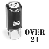 ExcelMark Over 21 Hand Stamp - Black Ink