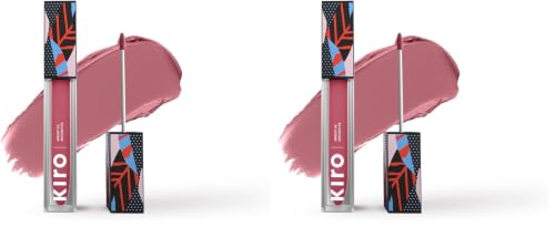 Image of Kiro Non-Stop Airy Matte Liquid Lipstick - Rose Blush, 5ml | Super-Pigmented, Long-Lasting, hydrating | Waterproof, Smudge-Proof, Lightweight | Infused with Avocado & Apricot Oil (Pack of 2)