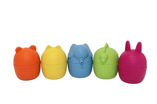 Image of Silicone Bath Toys 5 Assorted Animals