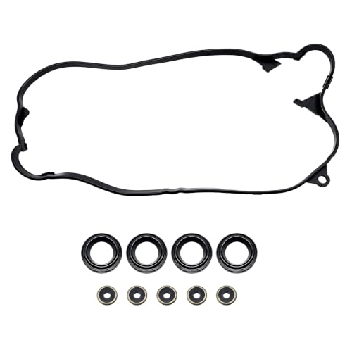 Image of HiSport Engine Valve Cover Gasket Kit - Compatible with Honda Civic DX /LX V-TEC /EX V-TEC /HX V-TEC /GX V-TEC 1.7L 2001 2002 2003 2004 2005 - Replace VS50606R
