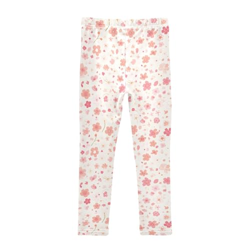 KLL Cherry Blossoms Girls Cotton Leggings Fashion Full Length Leg Yoga Pants Sports2