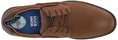 Image of Nunn Bush Men's Bayridge Plain Toe Lightweight Leather Lace Up Oxford, Tan, 9 Wide