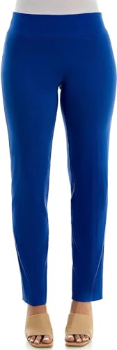 Zac & Rachel Women's Petite Millennium Fabric Pull-On Slim Leg Pant, Surf The Web, 4P