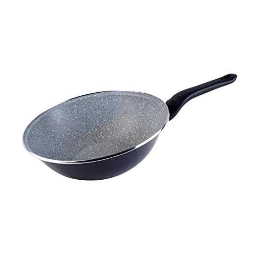 Vitrificados Del Norte Megafesa Dolomiti - Wok, rivestimento antiaderente, diametro 28 cm, color grigio marengo