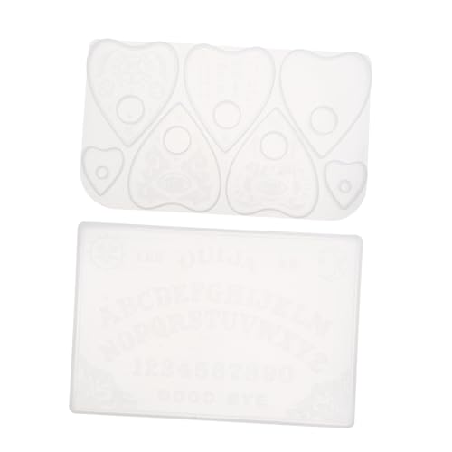 SMASOLO 2個 占い用高透明シリコンモールド 軽量 耐変形エポキシ成形型 三角形 ハート形の独特デザインで手作りアクセサリーに