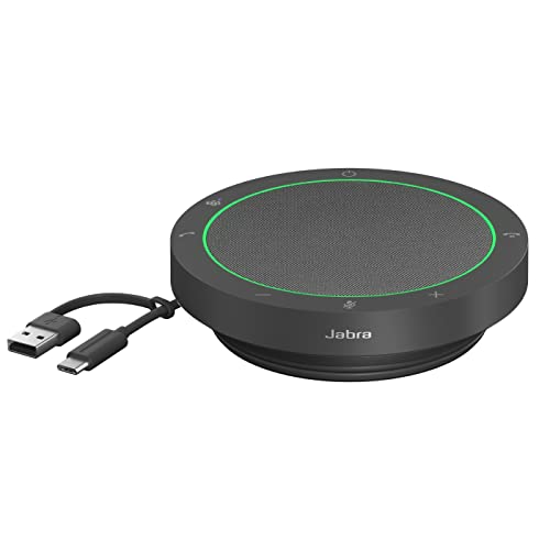 Jabra Speak2 40 tragbare Freisprechlösung, 4 Mikrofone mit Geräuschunterdrückung, 50 mm Breitband-Lautsprecher, Breitband-Audio, mit USB-A und USB-C, für MS-Teams Zertifiziert, Dunkelgrau Jabra Speak2 40 tragbare Freisprechlösung, 4 Mikrofone mit Geräuschunterdrückung, 50 mm Breitband-Lautsprecher, Breitband-Audio, mit USB-A und USB-C, für MS-Teams Zertifiziert, Dunkelgrau