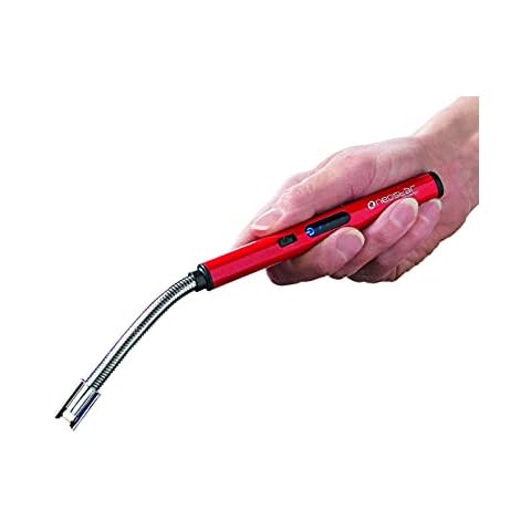 Electric Candle Lighter - 20cm Mini Rechargeable Arc Lighter with LED Battery Display Flameless Fire Lighter with Flexible Neck for Candles, BBQs & Camping Cover