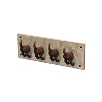 Selections Cast Iron and Slate Dog Tail Wall Hooks for Coats and Keys