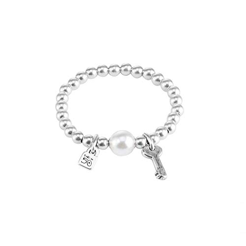 UNOde50 Llavestruz Silver Elastic Bracelet