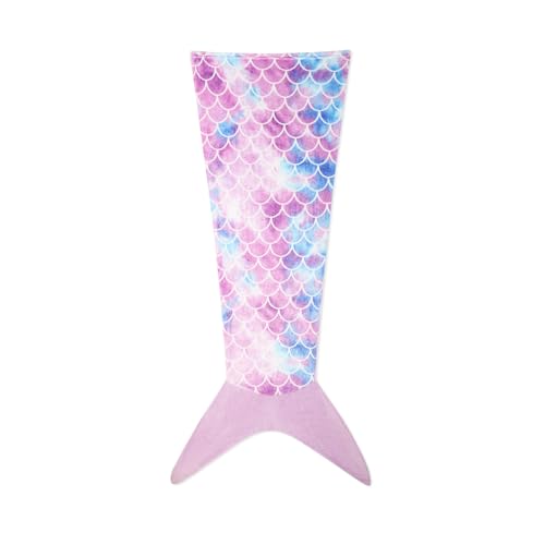 Mermaid Tail Blanket for Kids Soft Wearable Blankets Super Plush Flannel Sleeping Snuggle Blanket Gifts for Girls 4~12 Year (Tie-Dye)