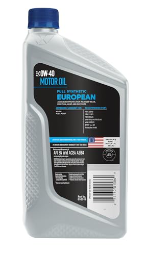 Image of Valvoline European Vehicle Full Synthetic SAE 0W-40 Motor Oil 1 QT