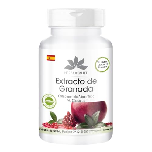 Warnke Health Products Extracto de granada con 40% de ácidos elágicos (90 cápsulas), paquete de 1 (1 x 54 g)