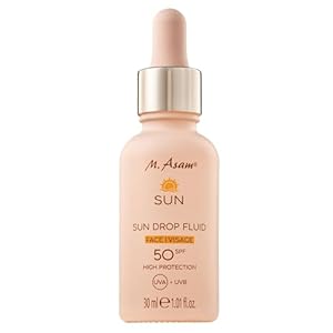 M Asam SUN Drop Fluid LSF 50 (30 ml) – Pflegendes Sonnenschutzserum Fürs Gesicht Mit Intensivem Schutz Vor UVA- & UVB-Strahlung & Hautalterung, Aloe Vera & Hyaluron, Vegane face care