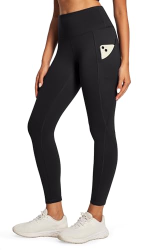 model wearing Ewedoos Fleece Lined Leggings with Pockets model wearing Ewedoos Fleece Lined Leggings with Pockets