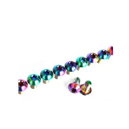 12 sztuk M5x10mm Śruby tarczy hamulcowej T25 Torx Tytanowe części rowerowe Tytanowa śruba tarczy hamulcowej do roweru górskiego