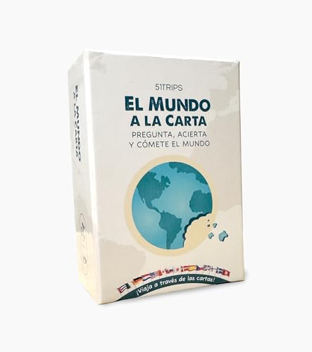 El Mundo a la Carta - 51 Trips - Juego de Cartas de Viaje - Descubre Lugares y Paises Maravillosos - Regalo Pareja y Amigos