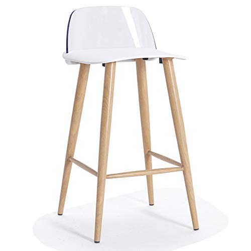 BOOSC Moderno Minimalista Creativo Silla de la Barra Barra Trasera Transparente Taburete de Bar Taburete de la Mesa Alta Mesa de Comedor Silla de Acero Taburete Pierna de Acero 39 * 39 * 65 cm