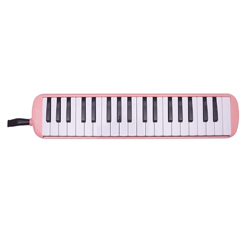 Image of Juarez 37 Key Melodica JMLD37PK Musical Instrument Soprano Air Piano Keyboard Pianica with Carrying Bag, 1 Soft Long Tube, 1 Mouthpiece, Wipe Cloth, Pink