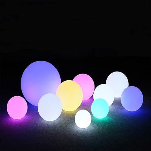 Swimming Pool Floating Ball Lights, Outdoor Waterproof Children's Toys, 3D Moon LED Luminous Ball...