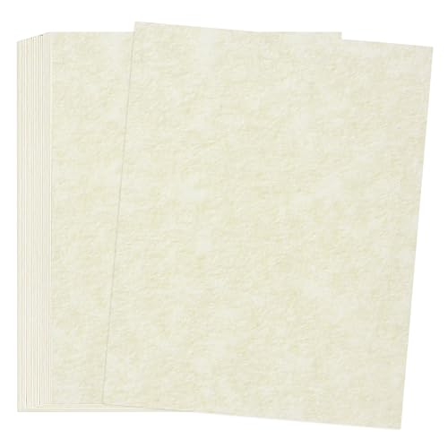 30 Sheets Parchment Paper - Creamy White 8.5&rdquo; x 11&rdquo; Letter Size Parchment Card Stock 65lb...