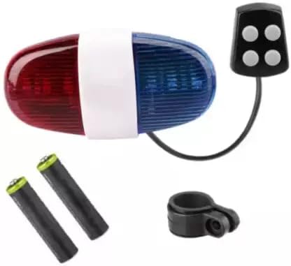SPOKEFOX Bicycle Police Light with Police Sound Horn with 4 Tone Police Whistle LED Front Light (Multicolor) (B0CCK1P2HG) Amazon Price History, Amazon Price Tracker
