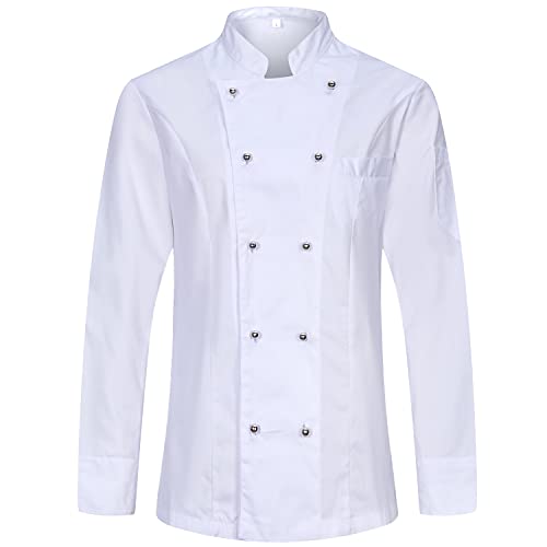 Veste de chef pour hommes Misemiya Ref.8501 blanche pour cuisine