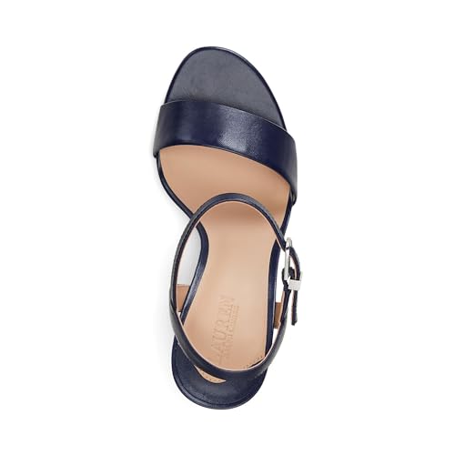 Image of Lauren Ralph Lauren Gwen Burnished Leather Sandal