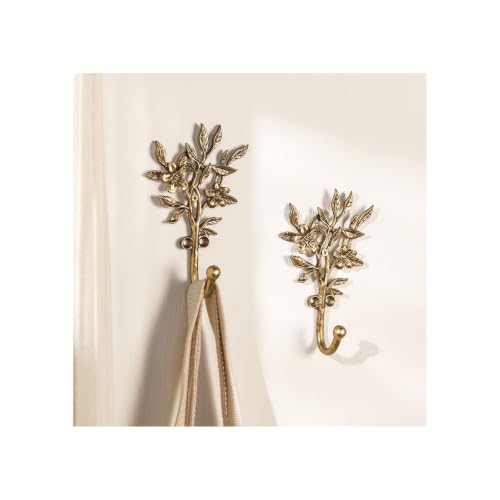 Ganchos de pared 3D con forma de flor metálica para colgar toallas sin perder espacio