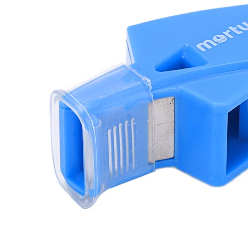 Silbato para baloncesto plástico con lanyard azul oscuro miniatura 4