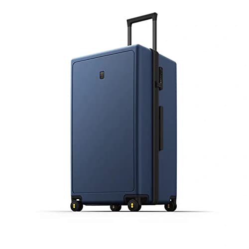 FORAO Bagagem de viagem de marca de luxo mala de viagem moda bagagem de viagem 20/24/28 polegadas caixa de carrinho de senha de valise de embarque mala (cor: azul, tamanho: 20 polegadas)