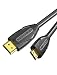 Produktbild VENTION Mini-HDMI-auf-HDMI-Kabel, vergoldet, Mini-HDMI auf Standard-HDMI-Kabel, Adapter, Konverter, unterstützt 1080p 3D HD, kompatibel mit Fusion5, Kamera, Camcorder, Himbeere, Yoga (3 m)