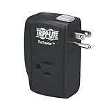 Tripp Lite 2 Outlet Portable Direct Plug-in Surge Protector Tel/Modem 1050 Joules (TRAVELER)