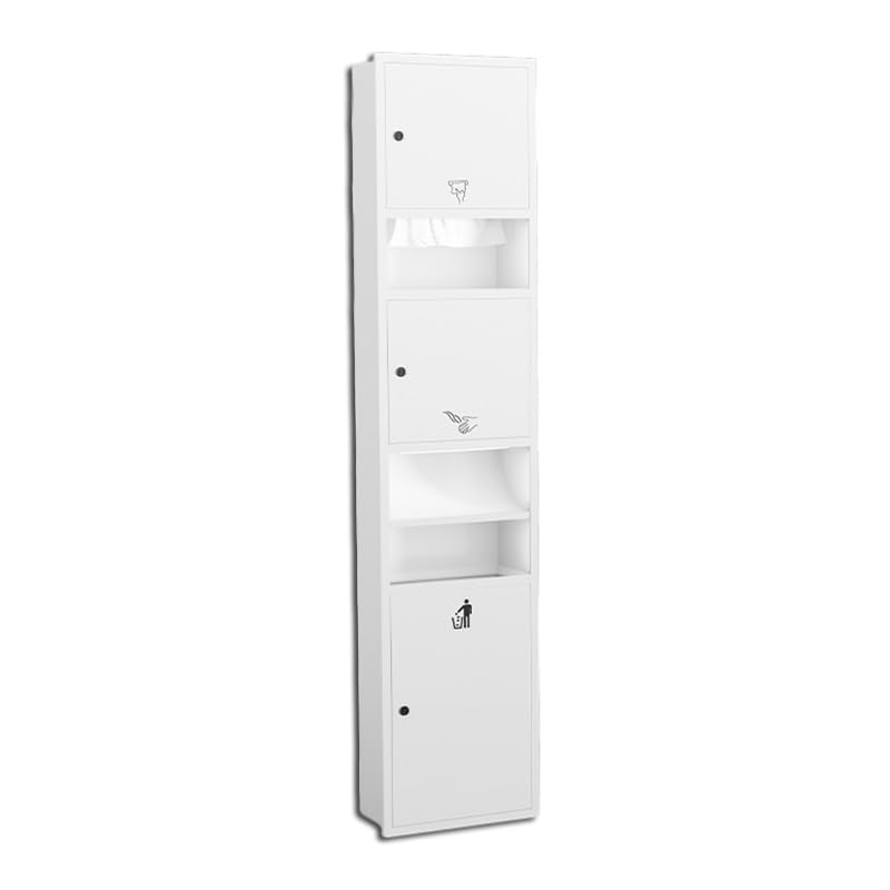 Estante de almacenamiento empotrado Impermeable para ducha y baño, secador de Manos y Papel higiénico, nicho Gris Claro para El hogar y la cocina, 36 x 16,5 cm