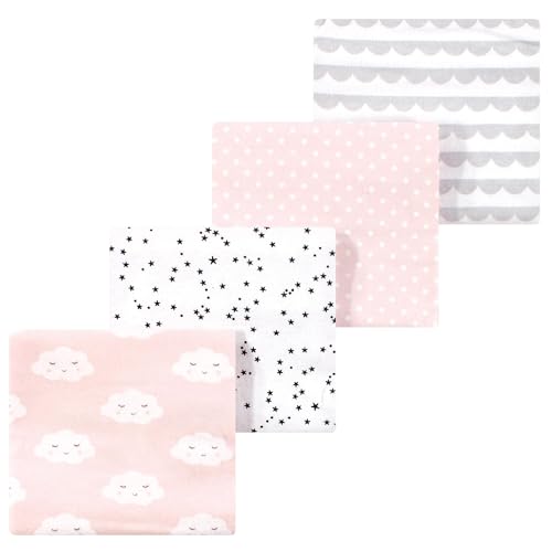 Image of Luvable Friends Little Treasure Flannel Receiving Blankets 4pk