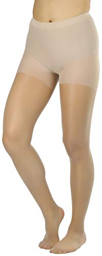 Image of ToBeInStyle Women's Control Top Sheer Footed Pantyhose Hosiery Tights Stockings
