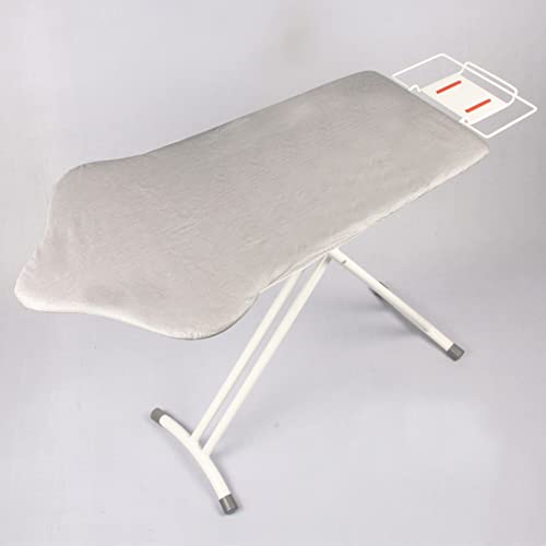 Tabla de planchar plegable extragrande de altura ajustable con funda desmontable de malla de acero transpirable, cubierta de tela de algodón, ideal para un planchado eficiente en el hogar