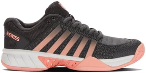 K-Swiss Women's Express Light Pickleball Shoe, Asphalt/Steel Gray/Peach, 6 M | Image 1